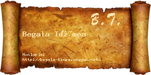 Begala Tímea névjegykártya